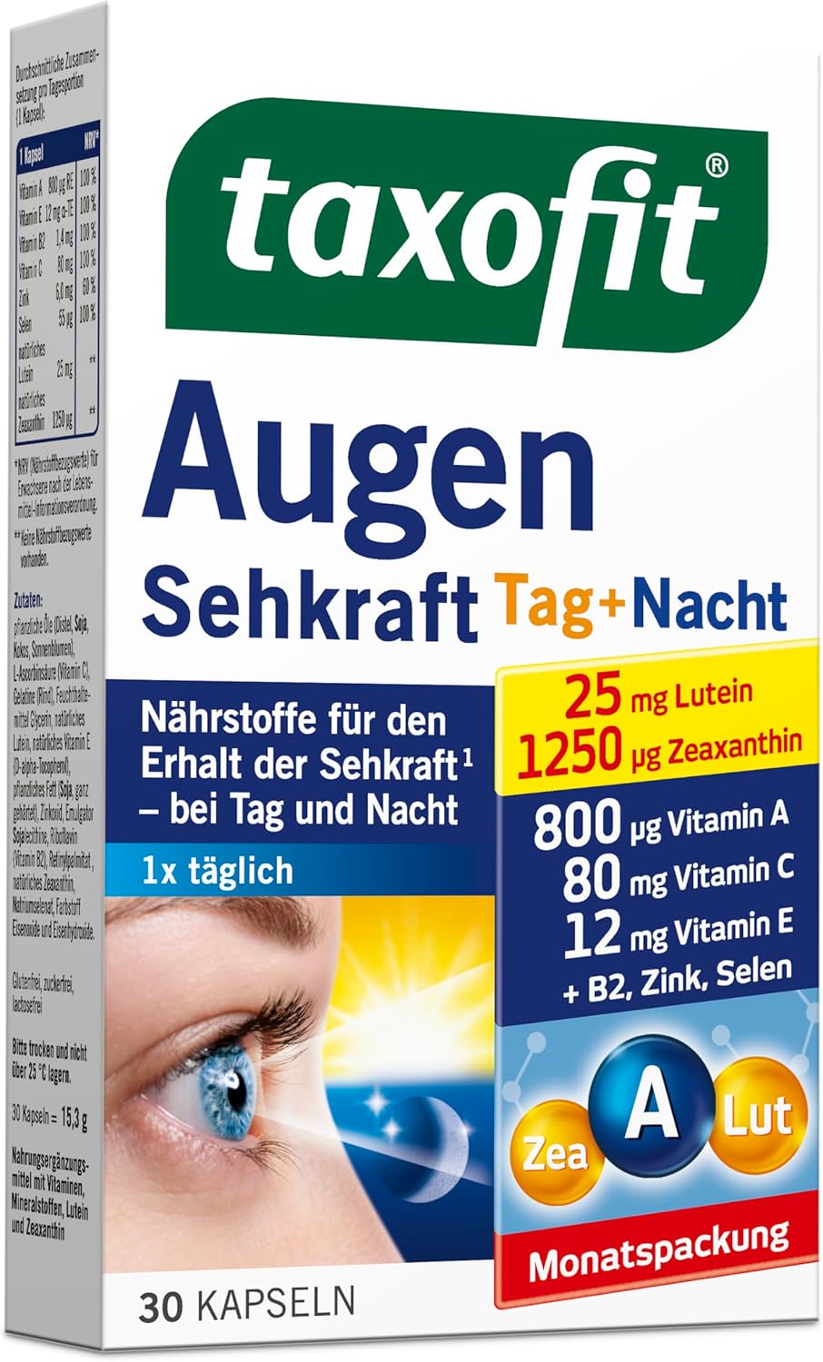 taxofit Eye Vision Day + Night Capsules, Pack of 30