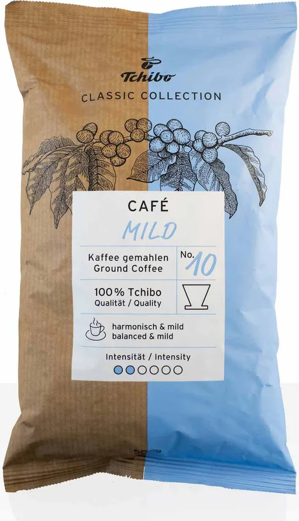 Tchibo Cafe Classic Mild - 16 x 500g ground coffee, filter coffee