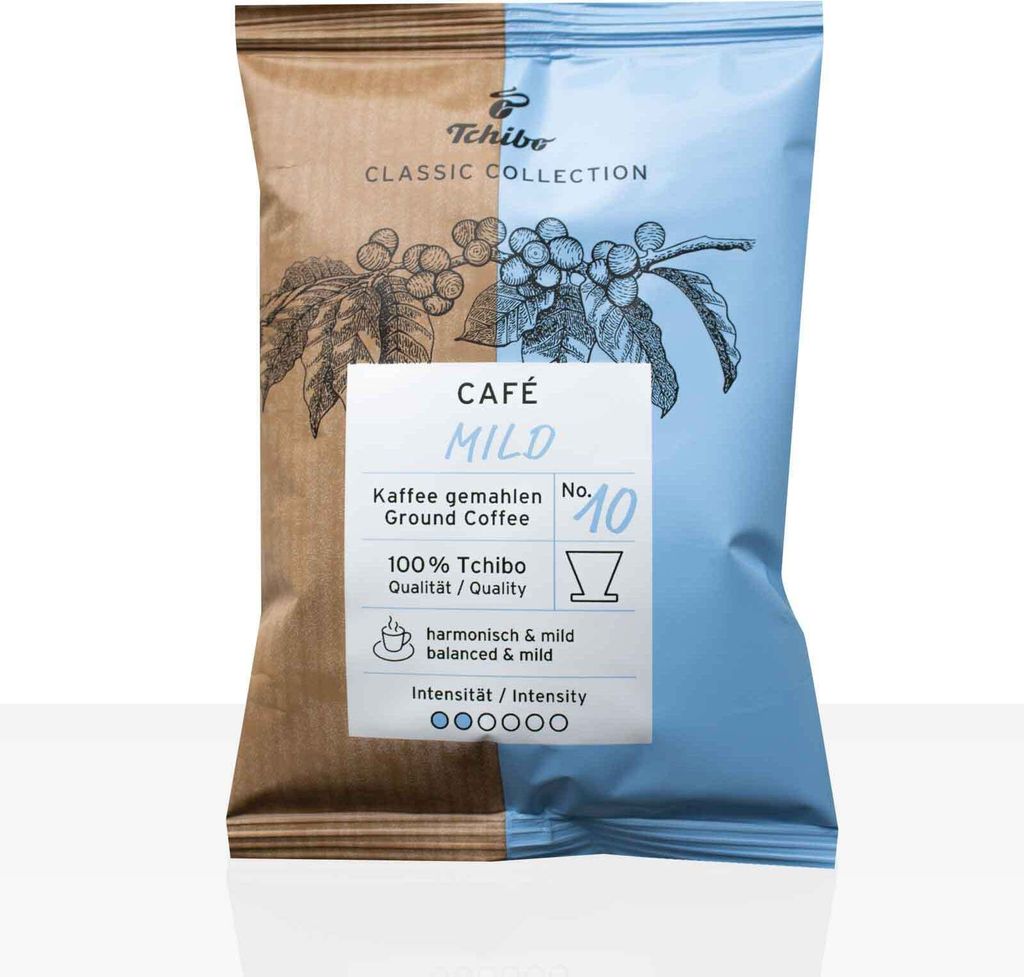 Tchibo Cafe Classic Mild - 75 x 70g ground coffee, filter coffee, 100% Arabica