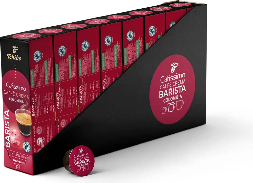 Tchibo Cafissimo Caffè Crema Colombia capsules, 80 pieces (8 x 10 capsules)