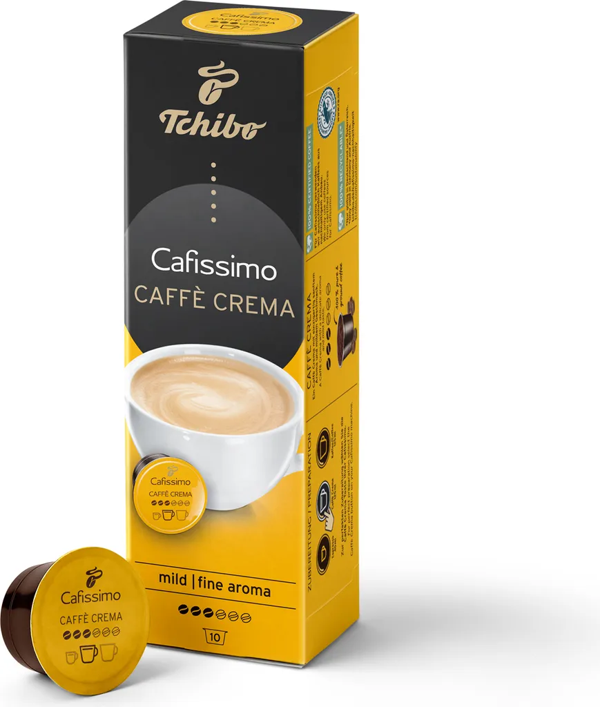 Tchibo Cafissimo Caffè Crema mild capsules, 10 pieces