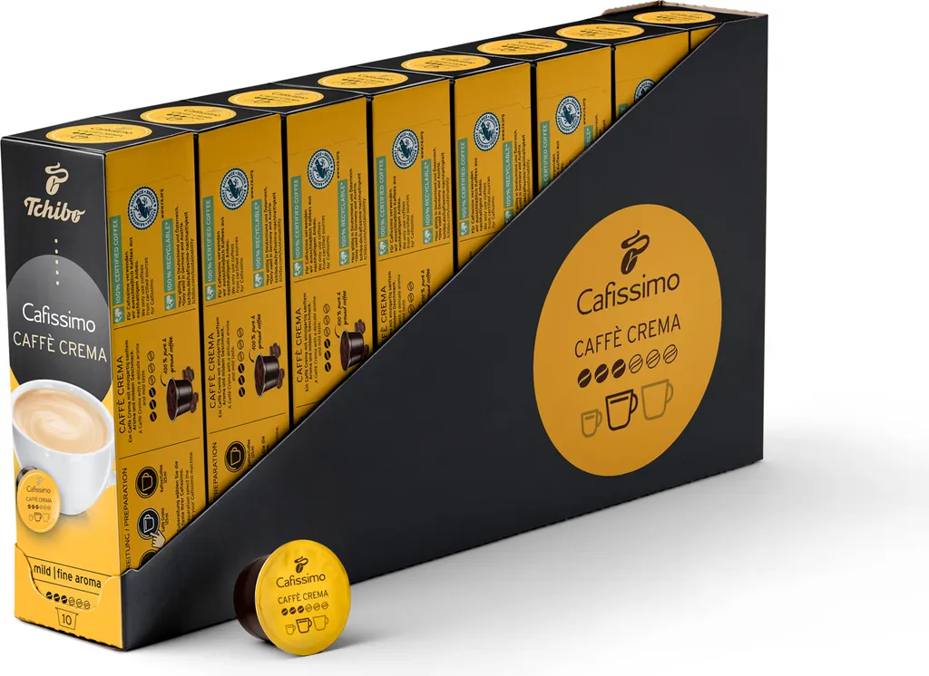 Tchibo Cafissimo Caffè Crema mild capsules, 80 pieces (8 x 10 capsules)
