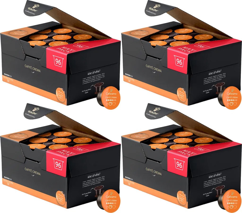 Tchibo Cafissimo Caffè Crema full-bodied capsules, 384 pieces (4 x 96 capsules)