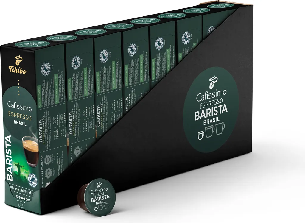 Tchibo Cafissimo Espresso Brasil capsules, 80 pieces (8 x 10 capsules)