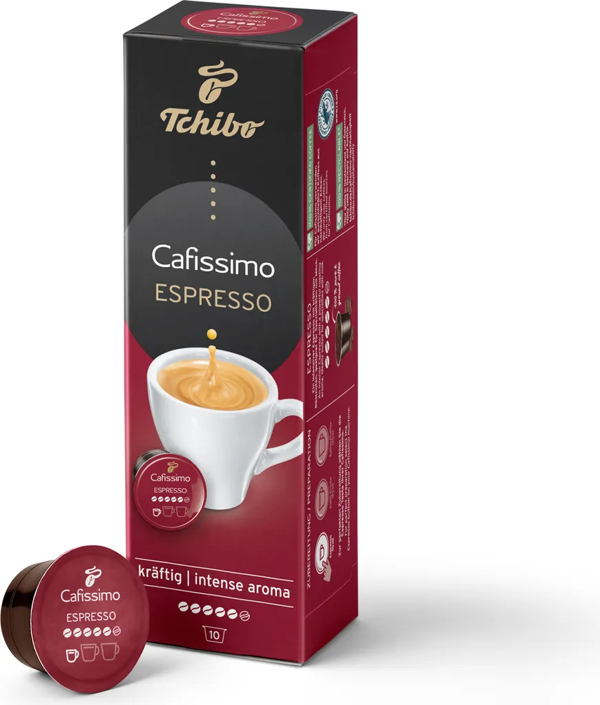 Tchibo Cafissimo Espresso strong capsules, 10 pieces