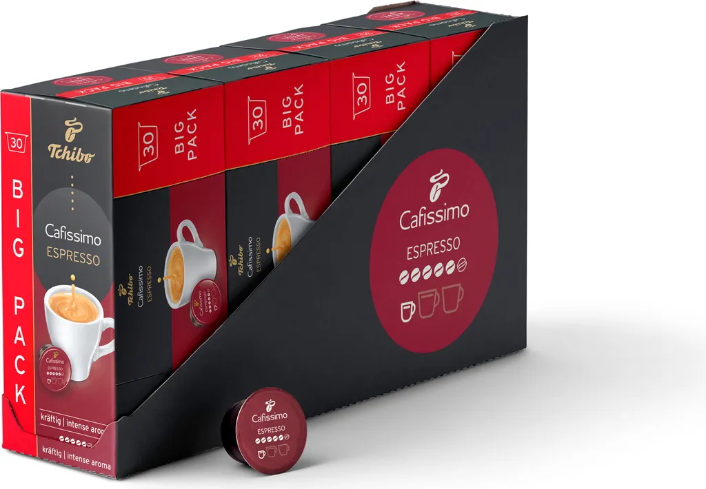 Tchibo Cafissimo Espresso strong capsules, 120 pieces (4 x 30 capsules)