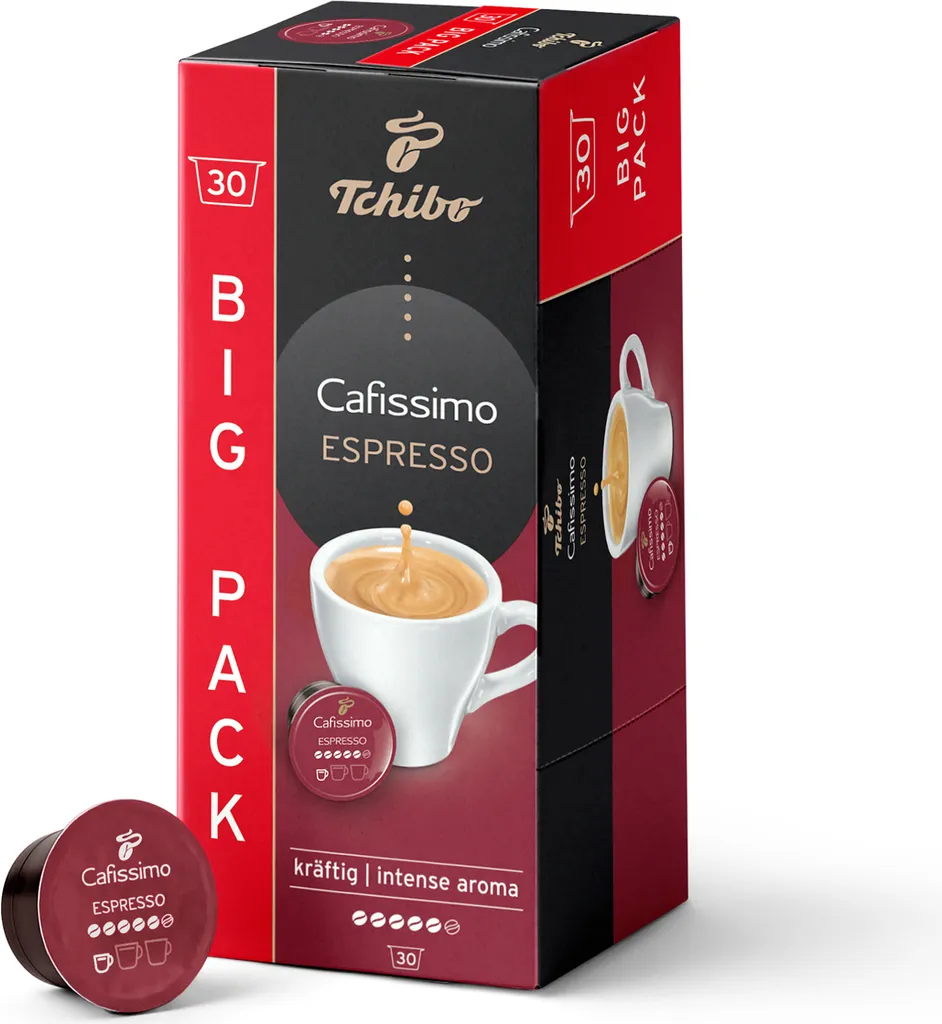 Tchibo Cafissimo Espresso strong capsules, 30 pieces
