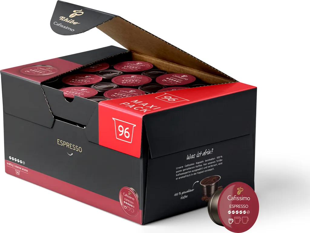 Tchibo Cafissimo Espresso strong capsules, 96 pieces