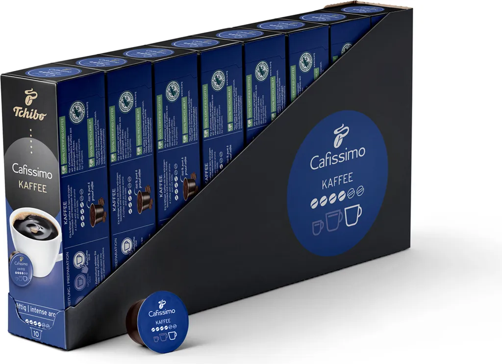 Tchibo Cafissimo strong filter coffee capsules, 80 pieces (8 x 10 capsules)