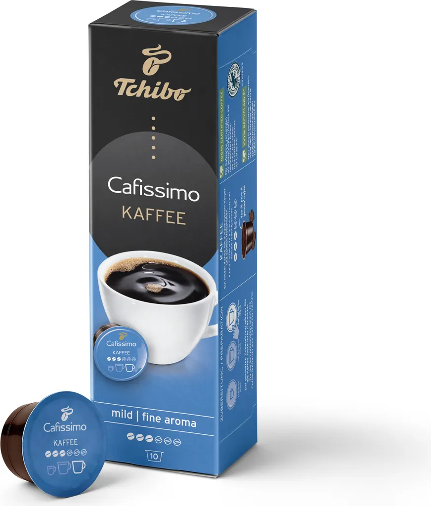 Tchibo Cafissimo mild filter coffee capsules, 10 pieces