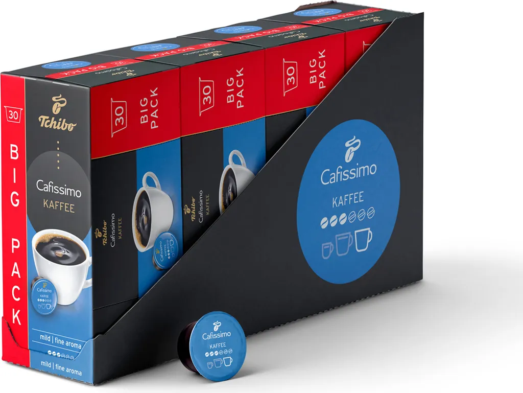 Tchibo Cafissimo mild filter coffee capsules, 120 pieces (4 x 30 capsules)