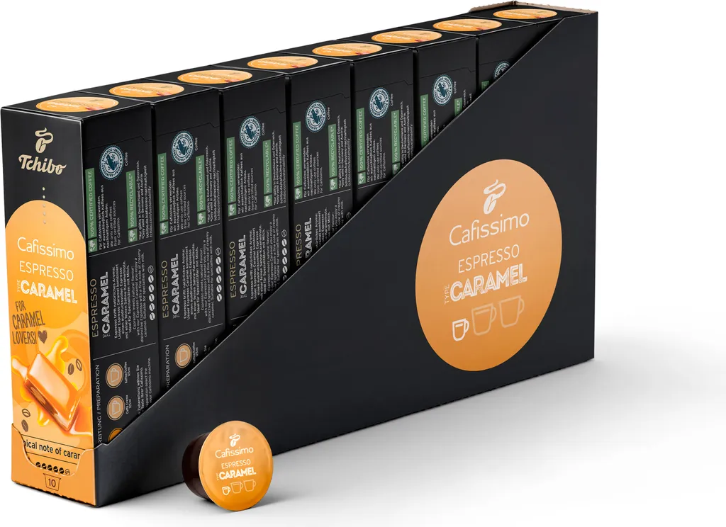 Tchibo Cafissimo Flavoured Edition Espresso Caramel, 80 pieces (8 x 10 capsules)