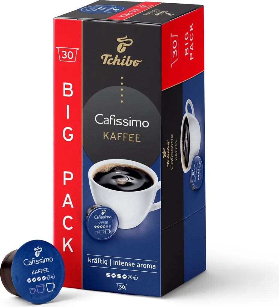 Tchibo Cafissimo strong coffee capsules, 30 pieces (coffee, intense and delicately spicy aroma), sustainable & fairly traded