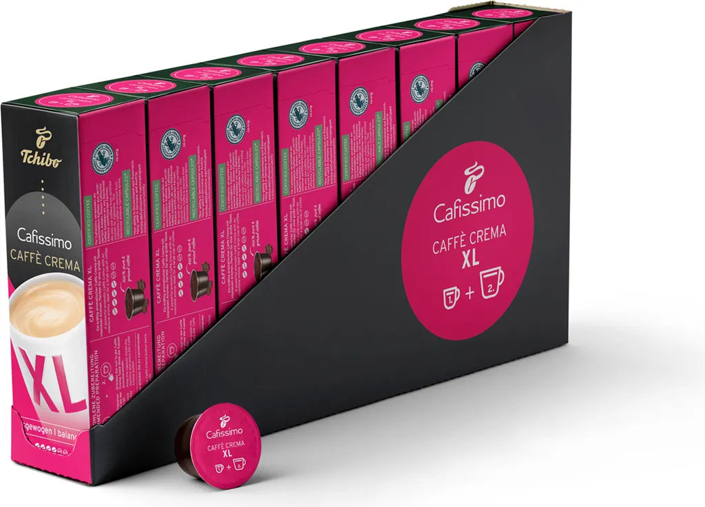 Tchibo Cafissimo XL, Caffè Crema XL, 80 capsules (8 x 10 pieces)