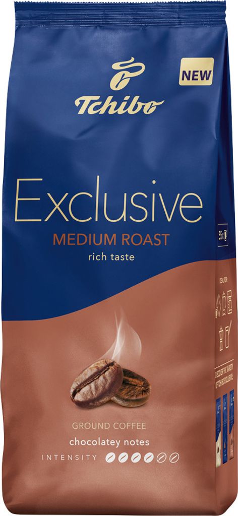 Tchibo Exclusive Medium Roast Ground Coffee 500g