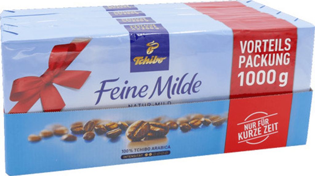 Tchibo - Fine Mild Ground Coffee Value Pack - 4 x 1 kg
