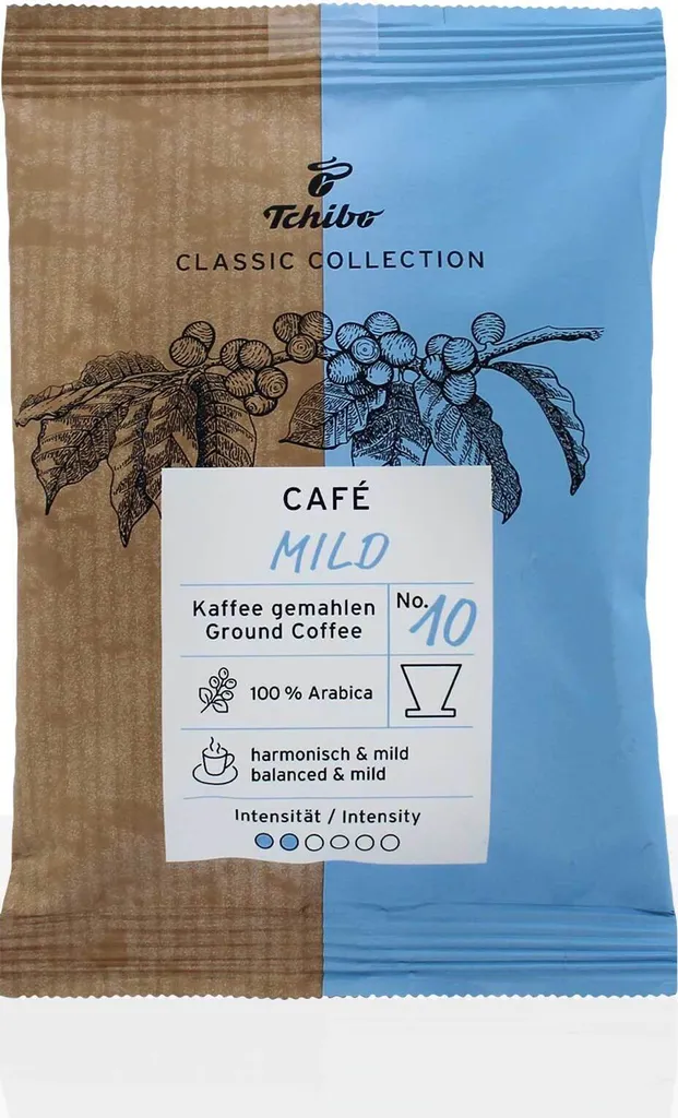 Tchibo Professional Cafe Classic Mild - 80 x 60g Kaffee gemahlen, Filterkaffee