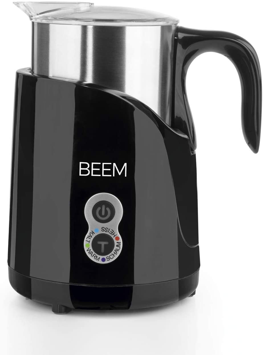 BEEM Florence Automatic Milk Frother | Non-Stick Coated Jug with Lid & Spout Opening | Frothing & Heating | 4 Programme Levels