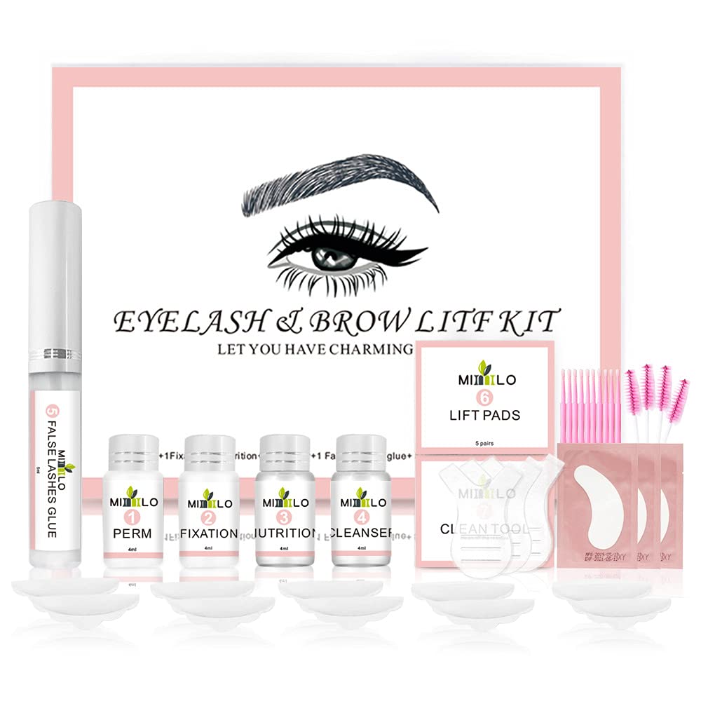 AROMUJOY Wimpernlifting Set Lash Lifting Set Lange Andauernd Eyelash lifting Set Inkl. Lifting Pads Wimpernbürste Augenpflegepflaster für Alltag Geburtstag Party Urlaub Muttertag Weihnachten
