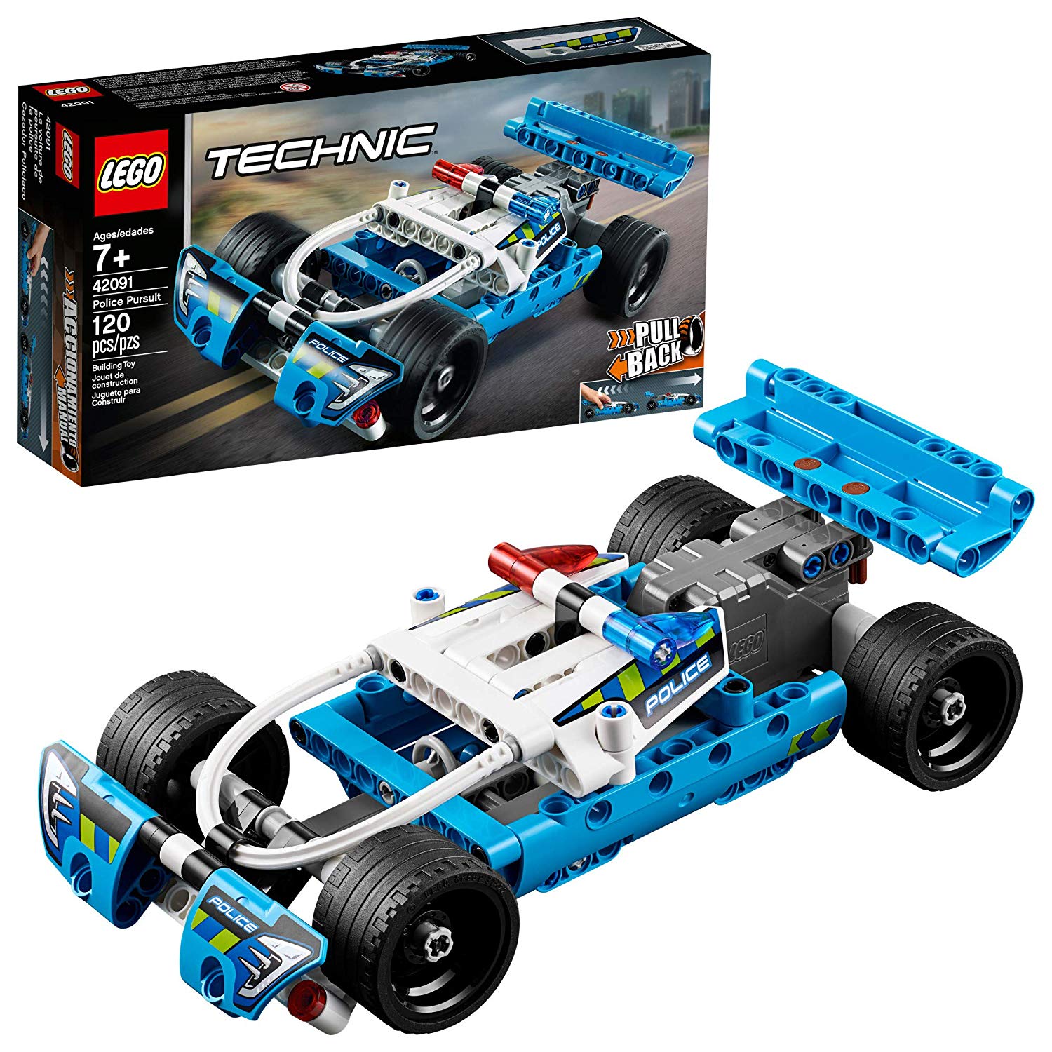 Technic Lego 42091 Police Pursuit Car Kit New 2019 (120 Pieces)