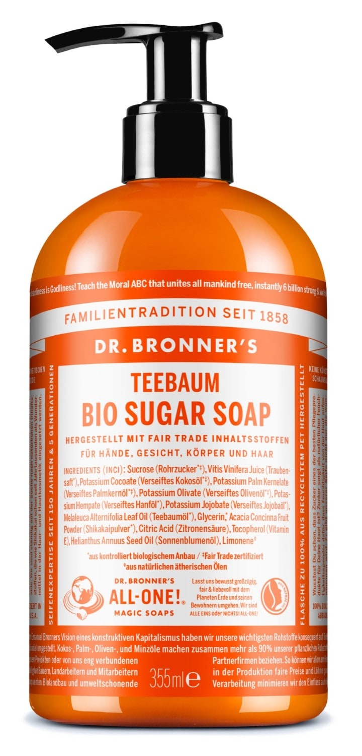 Dr.Bronner\'s Teebaum Bio Sugar Soap, 