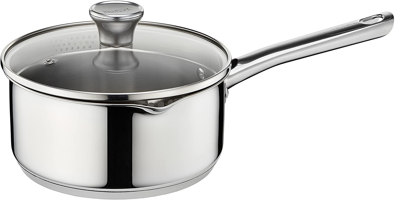 Tefal A70522 Duetto Saucepan with Lid, 16 cm, Stainless Steel