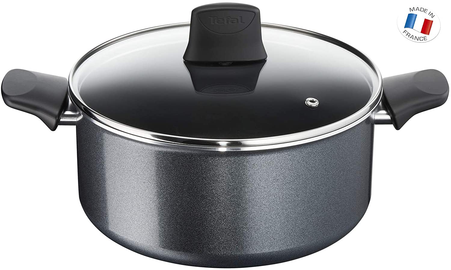Tefal C3674602 Elégance Cooking Pot with Lid Aluminium Black 24 cm