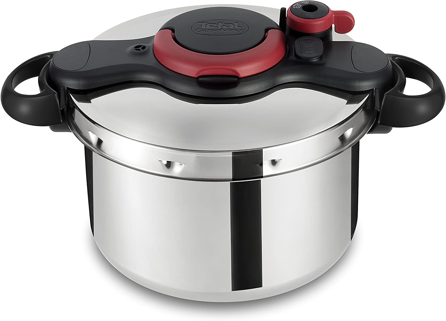 Tefal Clipso Minut Easy Pressure Cooker, Stainless Steel, Multi-Colour, 24 cm