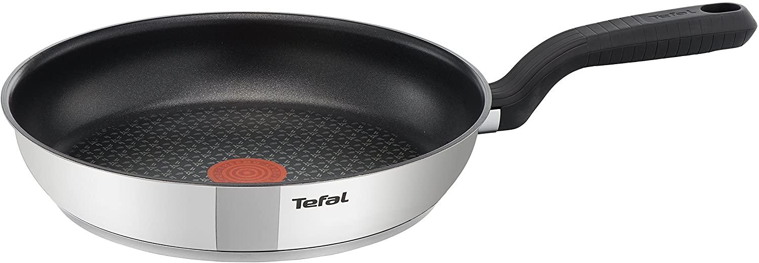 Tefal Comfort Max Stainless Steel Frying Pan, Silver, 30 cm