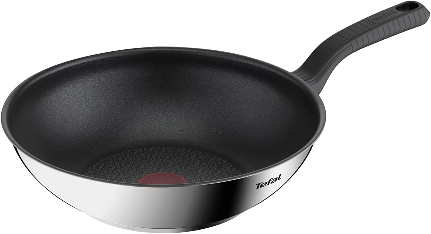 Tefal Comfort Max Stainless Steel Non-stick Wok, 28 cm - Silver