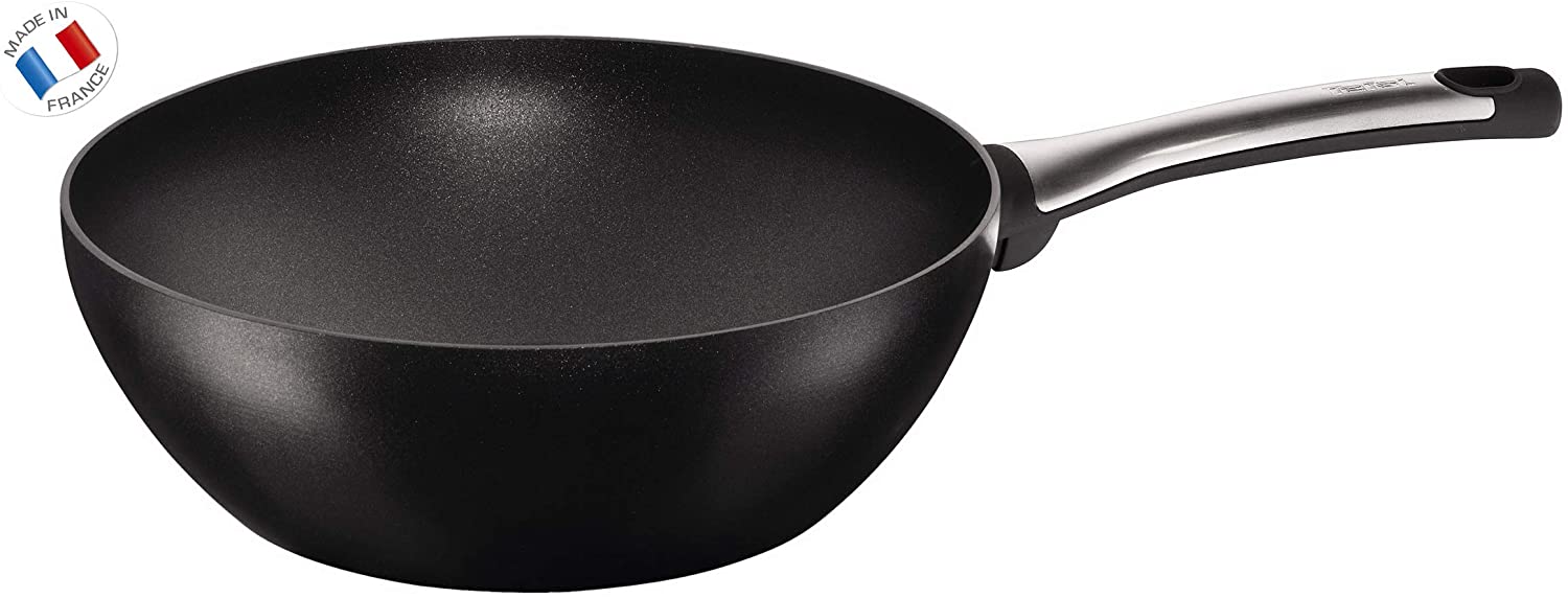 Tefal Talent Pro E44019 wok pan suitable for induction, non-stick coating, black, 28 cm
