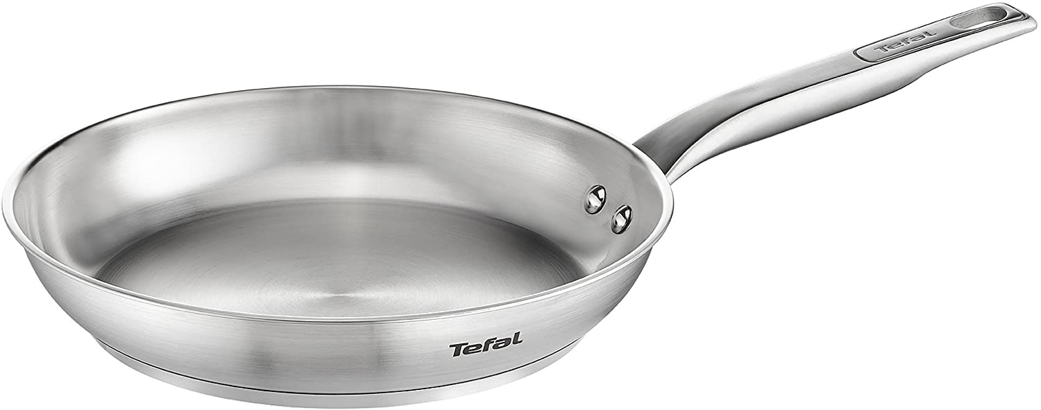 Tefal E82506 Hero Stainless Steel Frying Pan Unsealed 28 cm, Suitable for Induction