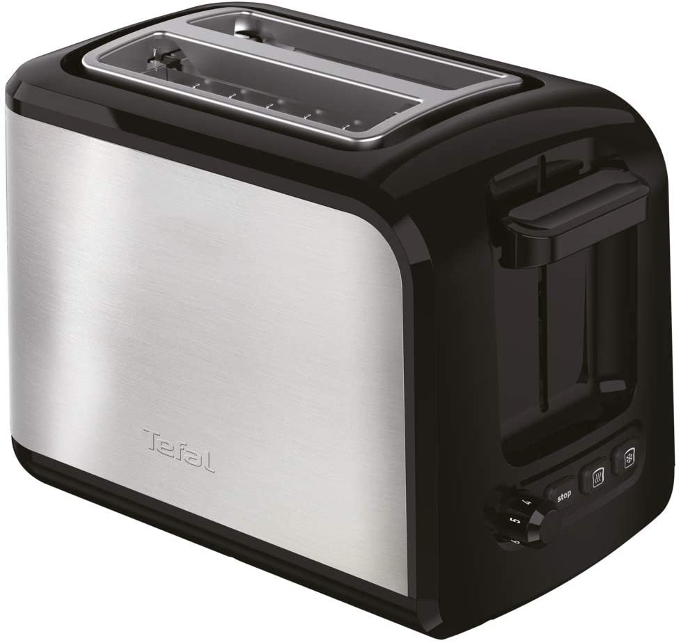 Tefal Express TT410D 2-Slice Toaster, Black, Stainless Steel, 2 Slices, 850 W, 160 mm