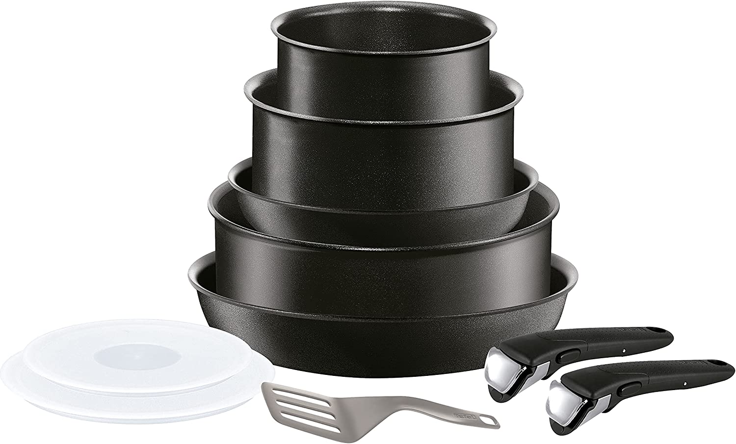 Tefal L6549102 Performance pan and pot set 5-piece, non-stick sealed, induction-suitable, starter set, black