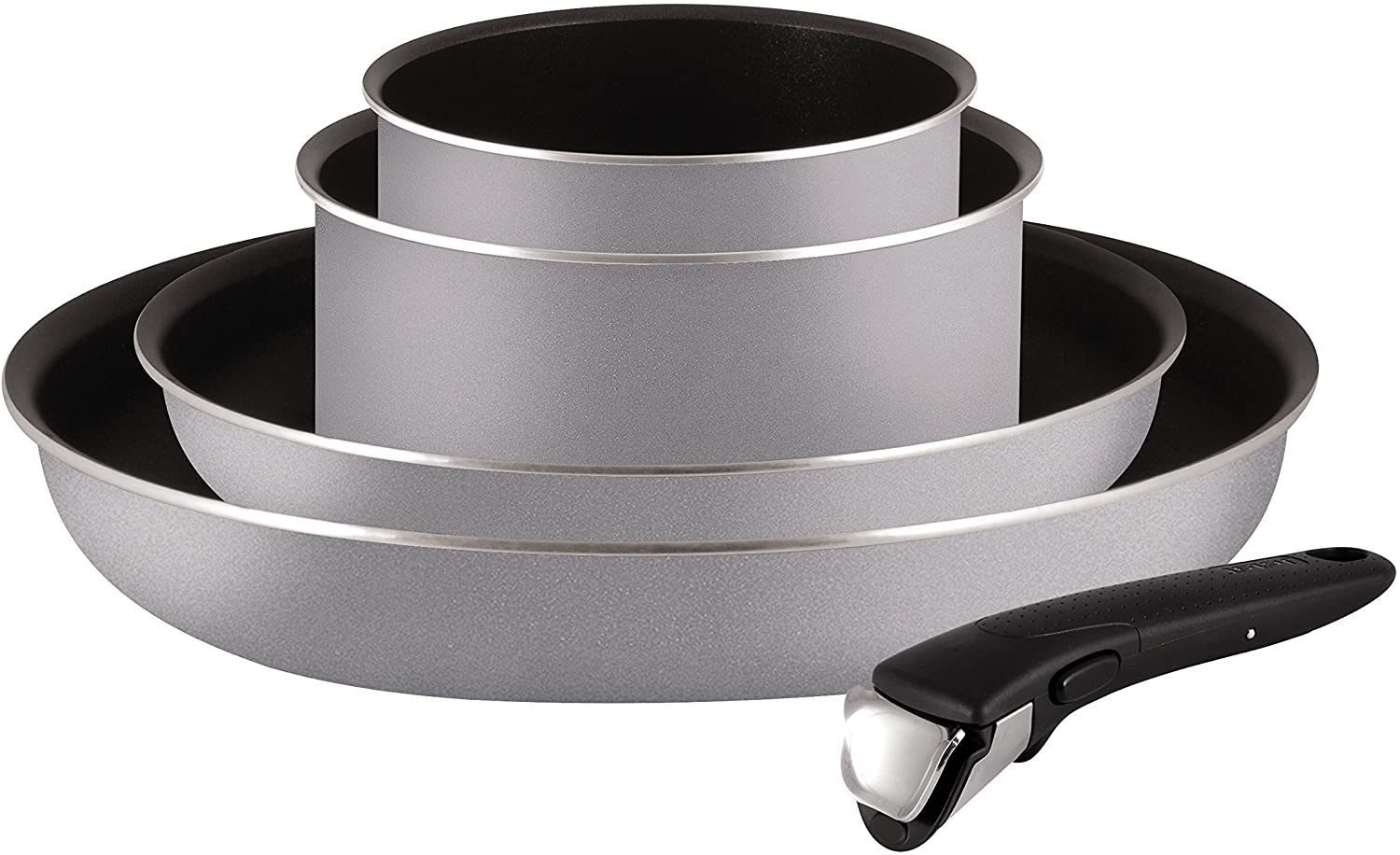 Tefal Ingenio L2149102 Set Pots and Pans – Essential Set, 5 Pieces All Hobs Excluding Induction