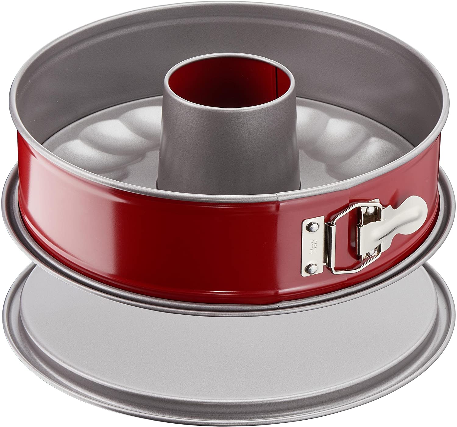 Tefal J1642814 Savarin Cake Tin with Hinge – Steel – Red, 27 cm