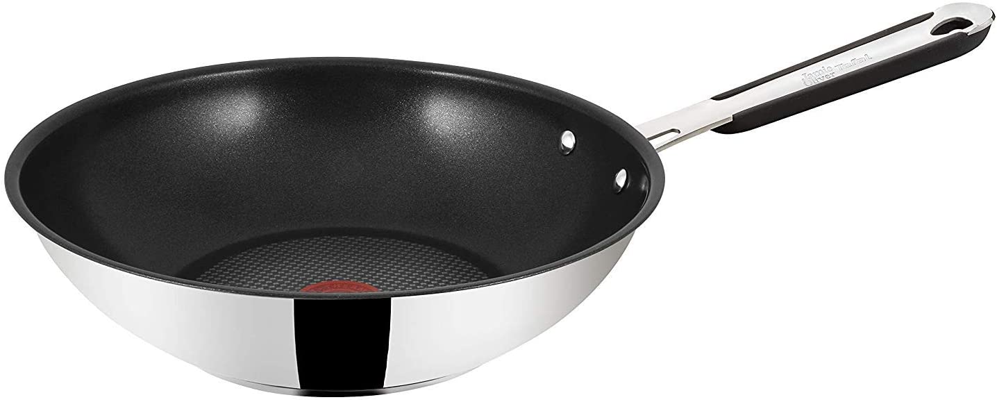Tefal E79219 Jamie Oliver Induction Wok, stainless steel, 28 cm