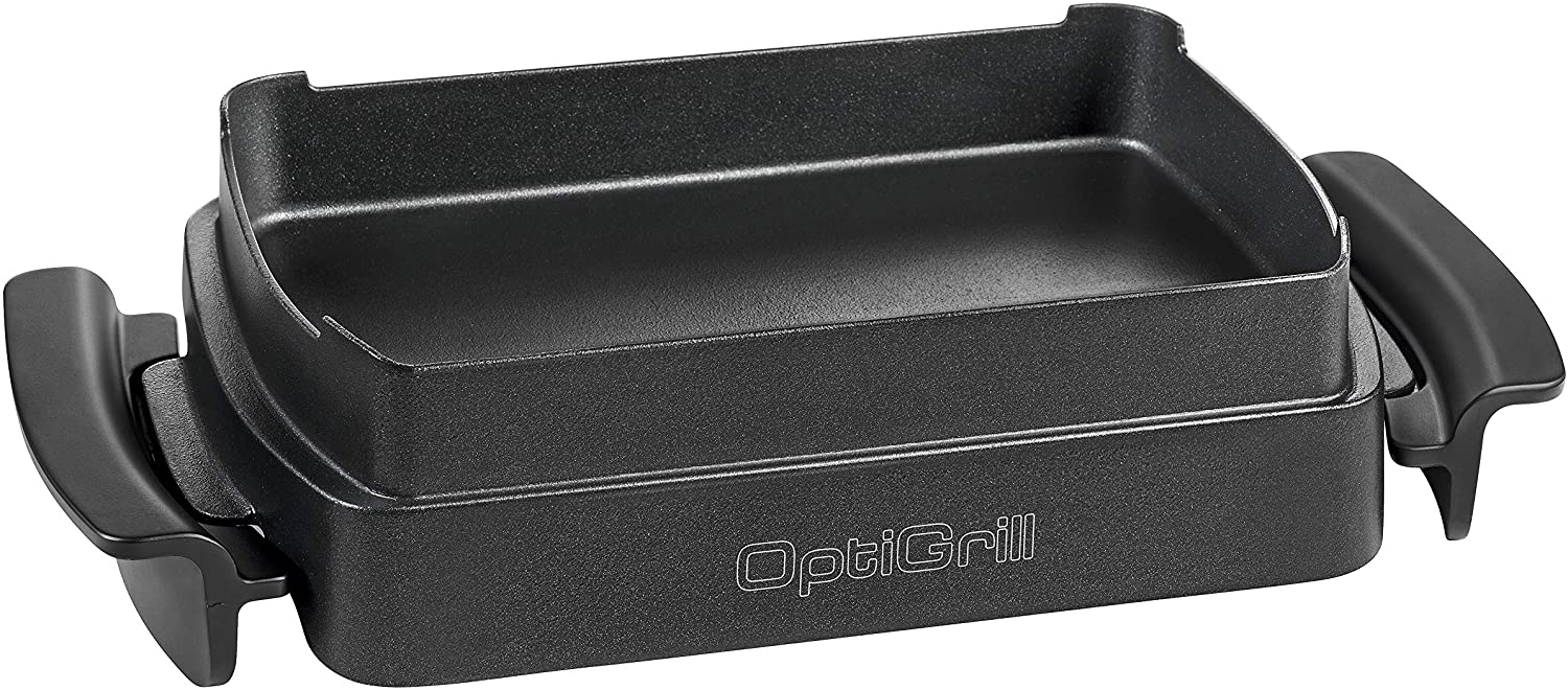 Tefal OptiGrill XA7258 Snacking & Baking Tray (Suitable for OptiGrill+ and OptiGrill Elite Non-Stick Coating, Capacity: 1.6 litre, dishwasher safe), black