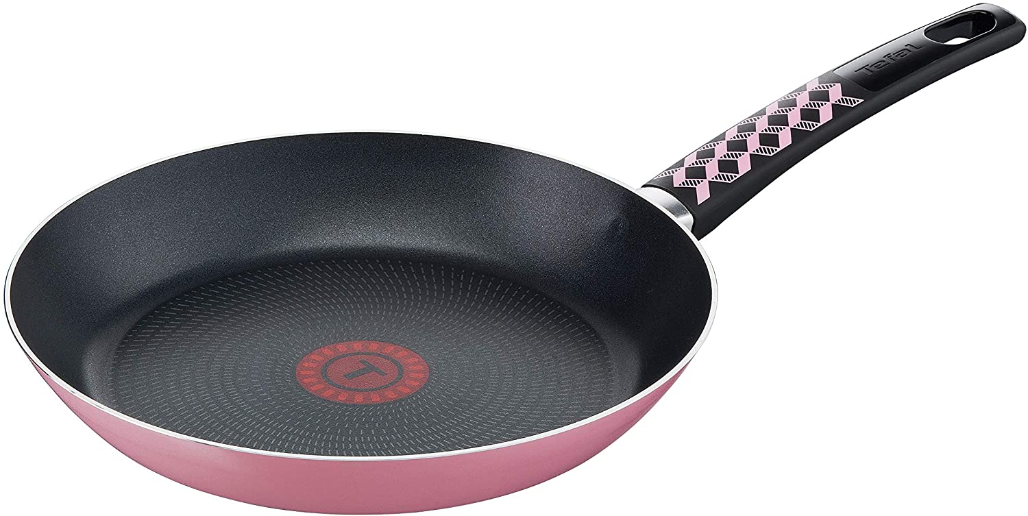 Tefal B39804 Pastel Colors Non-Stick Frying Pan with Thermo-Spot 24 cm Pink