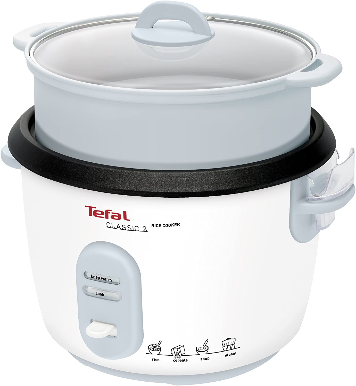 Tefal RK1011 Rice Cooker | Preset Cooking Programs | 10 Cups Capacity (5L) | Automatic Warming Function | Manual Adjustments | Perfect Cooking Rice | Steam Basket Included | 700W