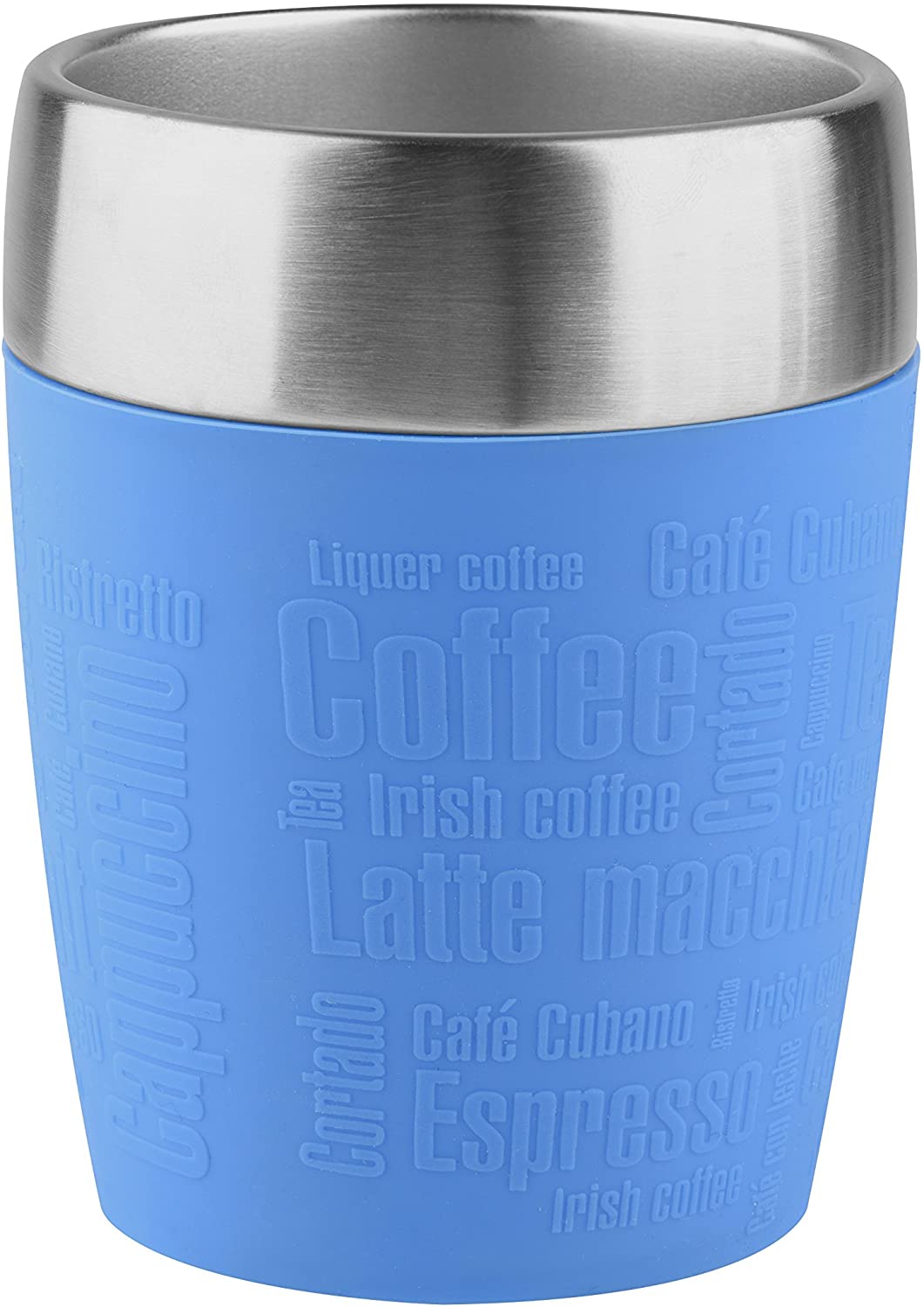Tefal Travel Cup, Stainless Steel, Blue, 9.4 x 8.7 x 11.2 cm