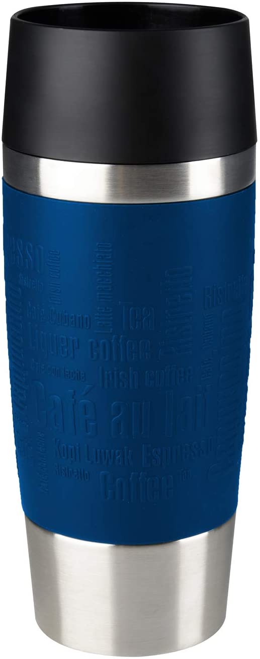Tefal Travel Mug, Stainless Steel, Blue, 8.2 x 8.2 x 20.4 cm