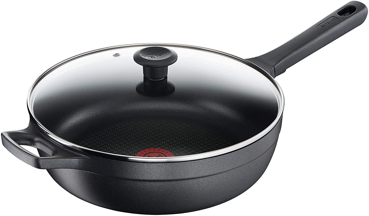 Tefal Trattoria Non-Stick Serving Pan with Cast Lid, Black