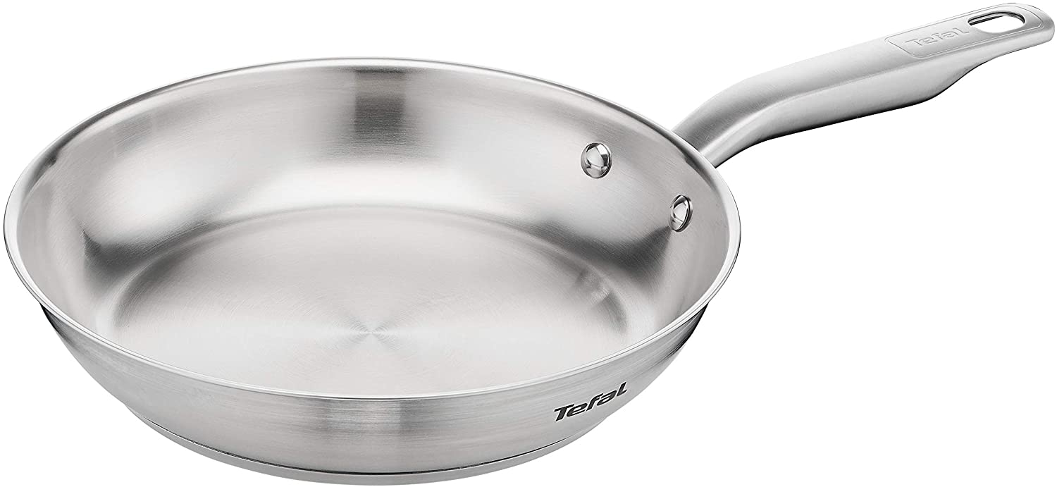 Tefal Virtuoso Pan E49204 | 24 cm | High Quality Premium Stainless Steel | Suitable for Induction | Searing | Recipes