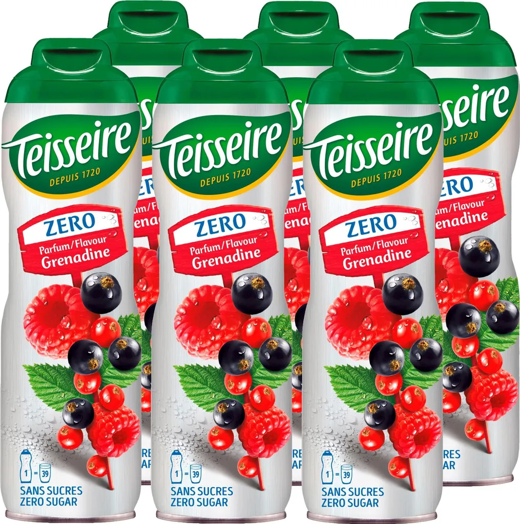 Teisseire Getränke-Sirup Grenadine 0% - 600ml (6er Pack)
