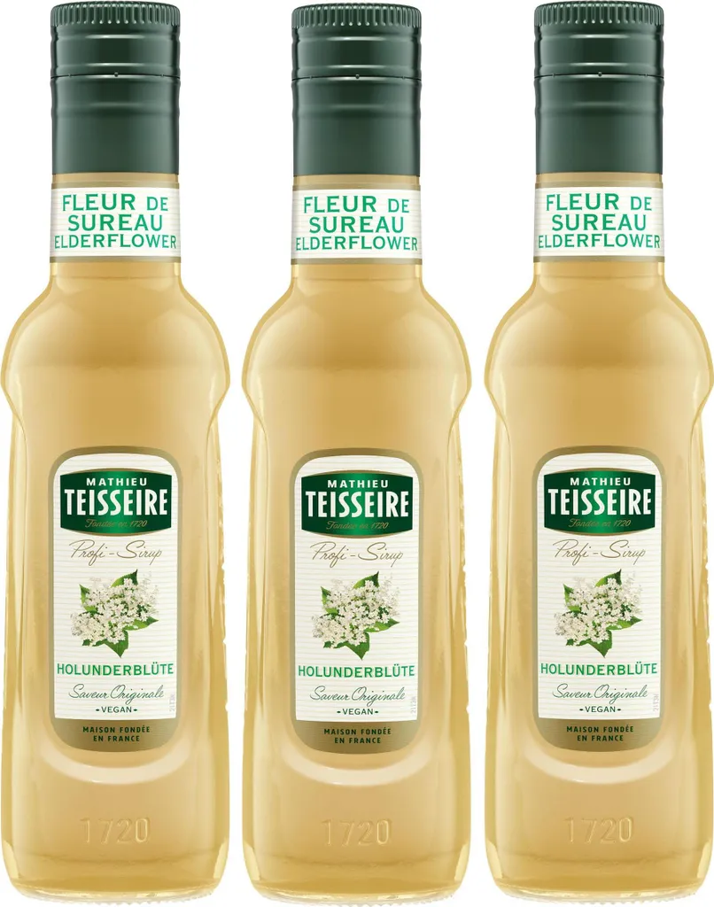 Teisseire Getränke-Sirup Holunderblüte 0,25L (3er Pack)