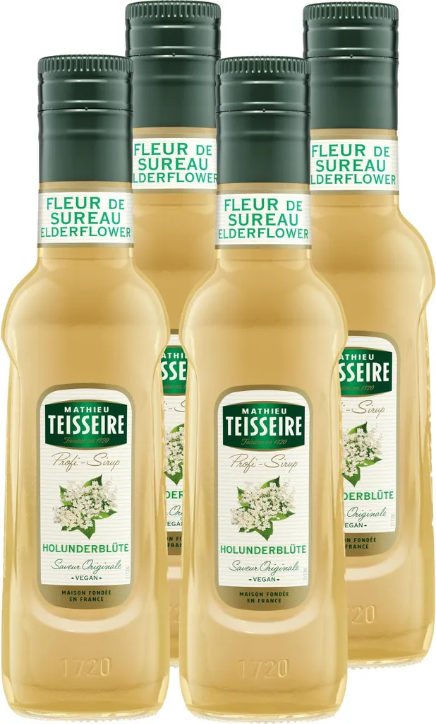 Teisseire Getränke-Sirup Holunderblüte 0,25L (4er Pack)