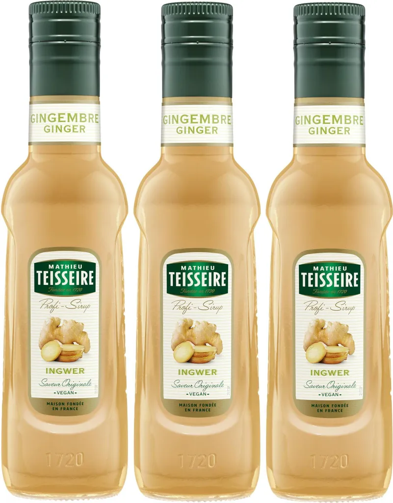 Teisseire Getränke-Sirup Ingwer 0,25L (3er Pack)