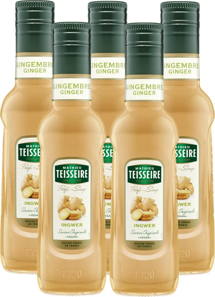 Teisseire Getränke-Sirup Ingwer 0,25L (5er Pack)