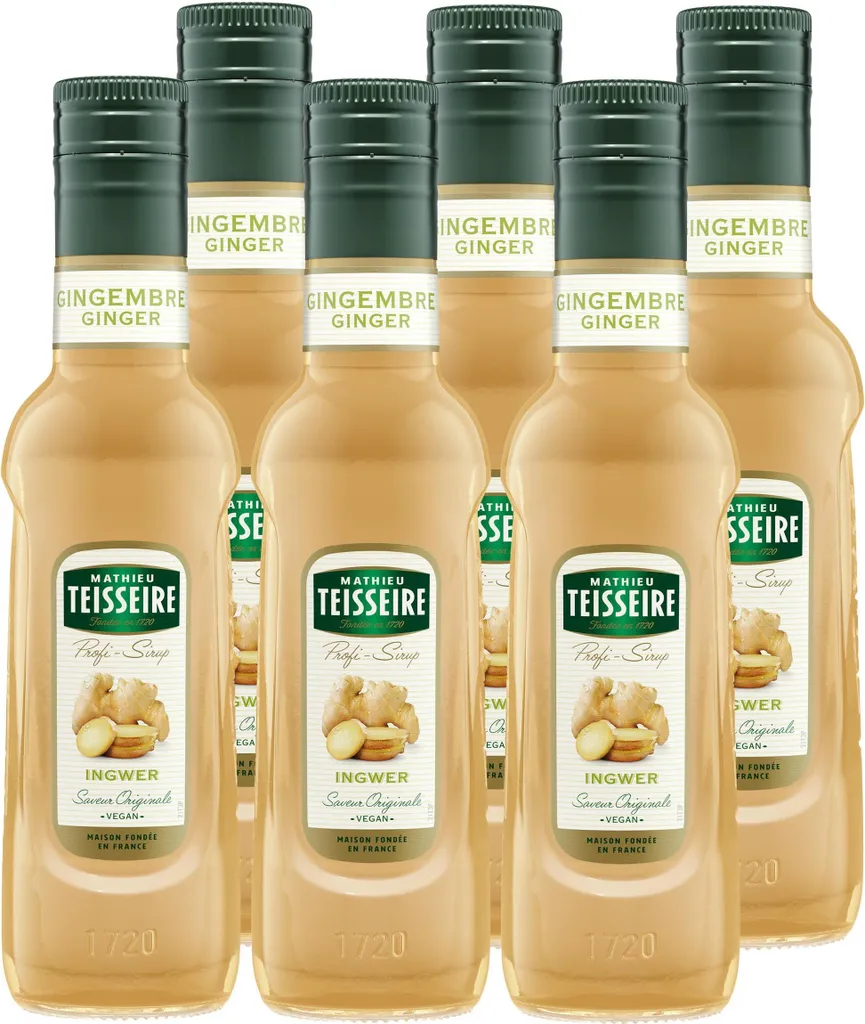 Teisseire Getränke-Sirup Ingwer 0,25L (6er Pack)